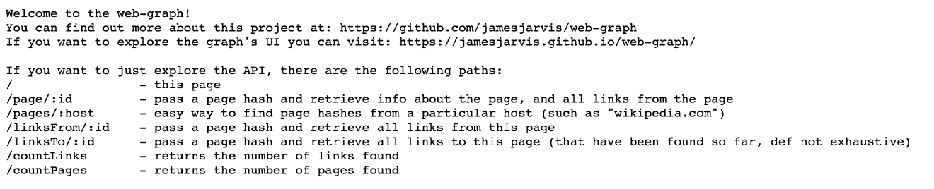 Splashscreen for the API