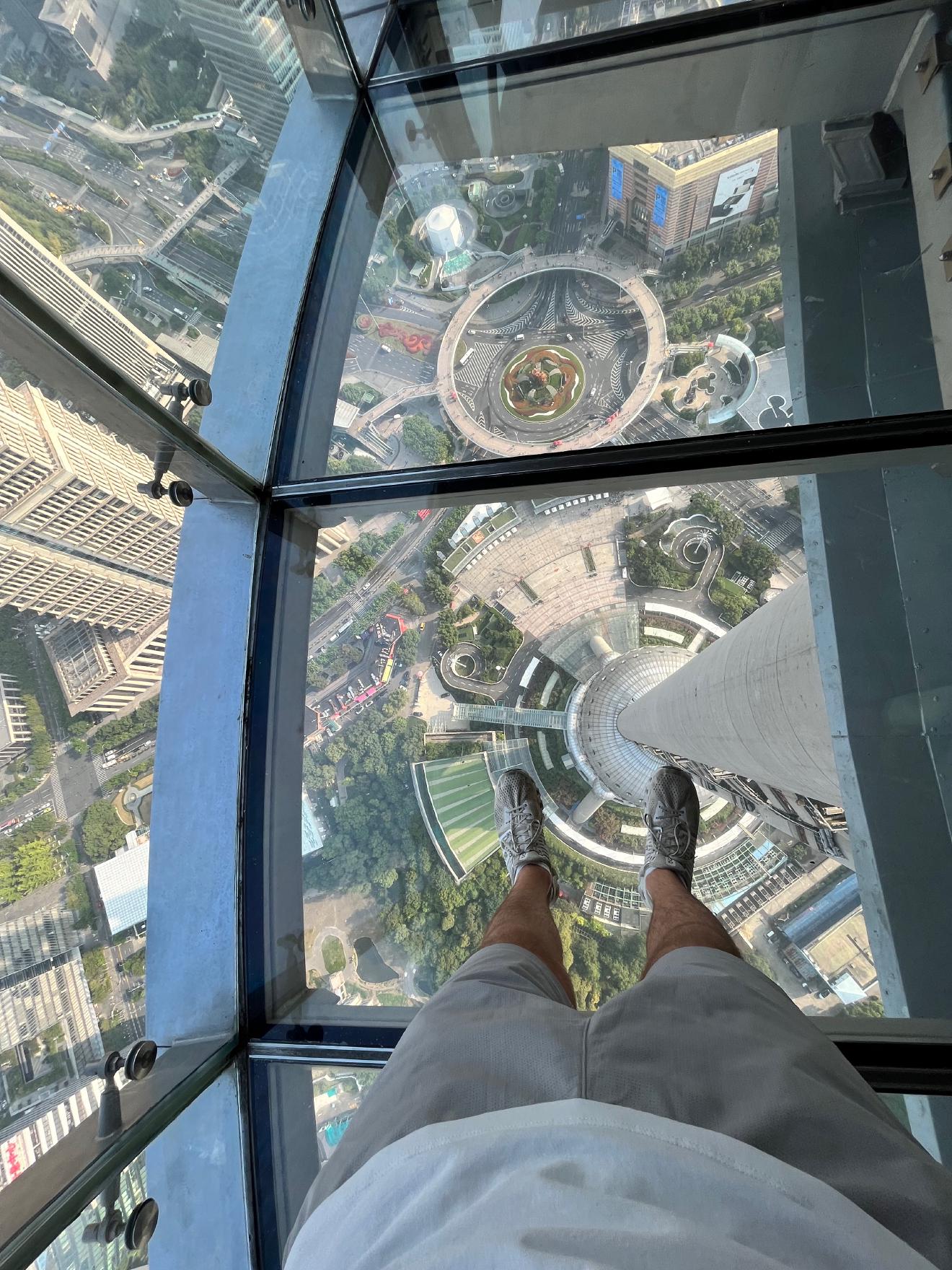 Looking down from Oriental Pearl