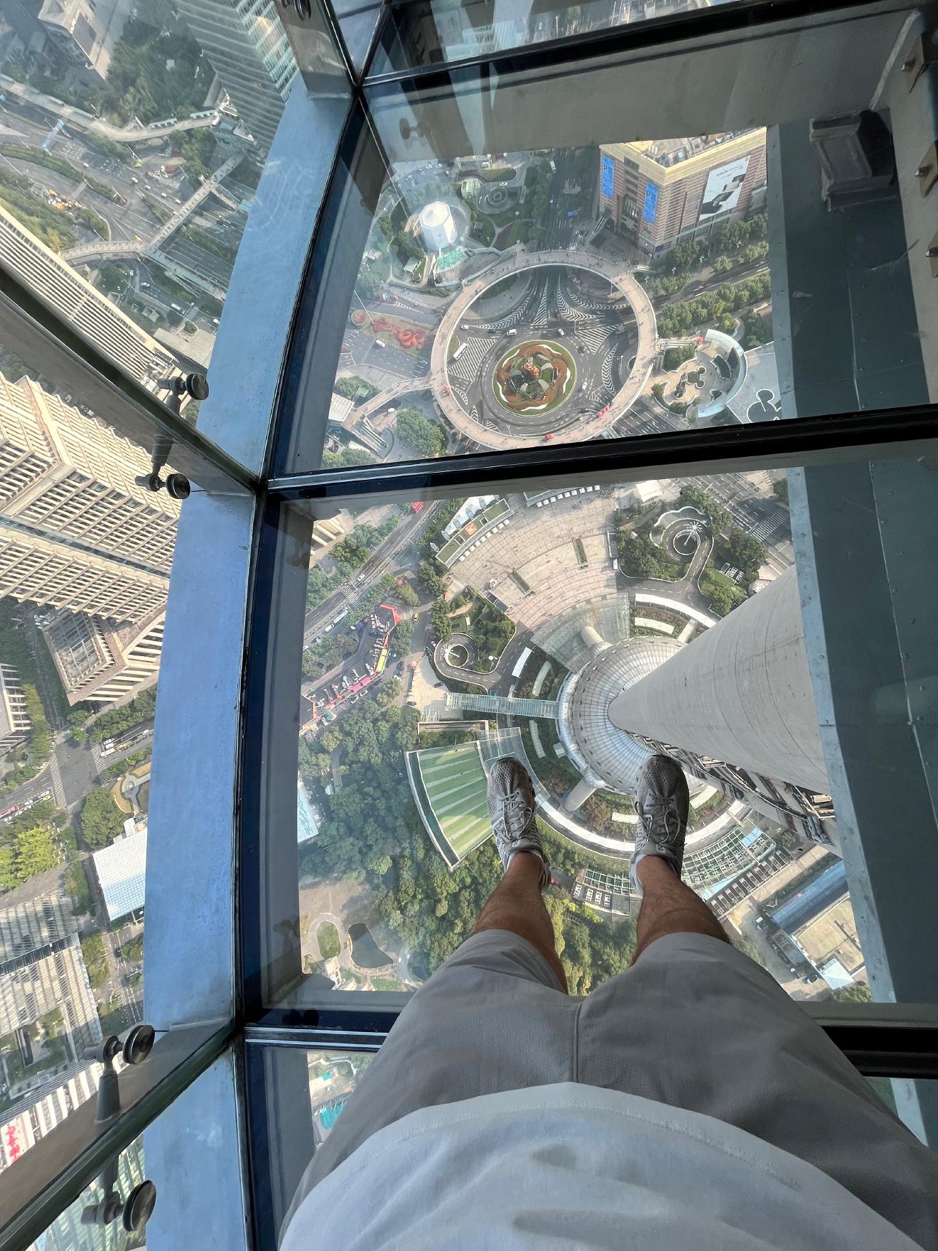 Looking down from Oriental Pearl